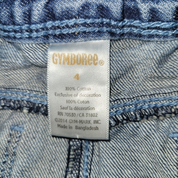 Vintage Gymboree Bright and Beachy Blue Pink Light Wash Denim Dot Skirt Girls 4 - Picture 4 of 4